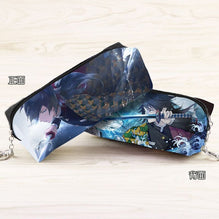 Anime Demon Slayer: Kimetsu no Yaiba Synthetic Leather Pencil Pouch Kamado Tanjirou Cartoon Character Cosmetic Bag