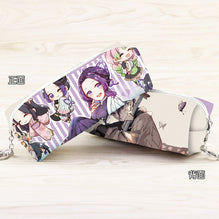 Anime Demon Slayer: Kimetsu no Yaiba Synthetic Leather Pencil Pouch Kamado Tanjirou Cartoon Character Cosmetic Bag