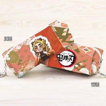 Anime Demon Slayer: Kimetsu no Yaiba Synthetic Leather Pencil Pouch Kamado Tanjirou Cartoon Character Cosmetic Bag