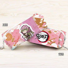 Anime Demon Slayer: Kimetsu no Yaiba Synthetic Leather Pencil Pouch Kamado Tanjirou Cartoon Character Cosmetic Bag