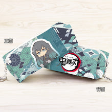 Anime Demon Slayer: Kimetsu no Yaiba Synthetic Leather Pencil Pouch Kamado Tanjirou Cartoon Character Cosmetic Bag