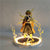 Demon Slayer Figurine Nezuko Zenitsu Tanjirou Giyuu Inosuke Q Ver. Action Figures Toys with LED Effect Kimetsu no Yaiba PVC Toy